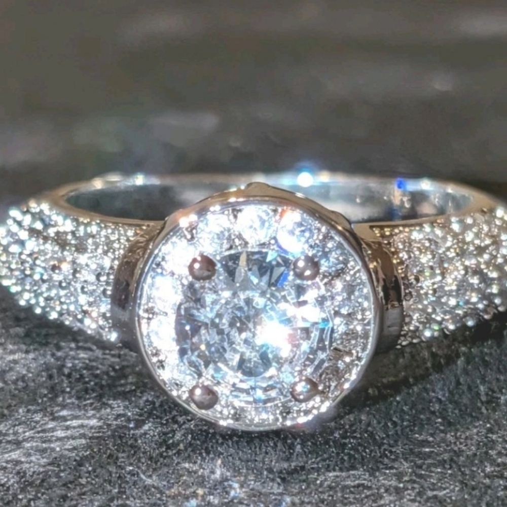 Stunning 3 Ct  Cushion Lab Created Diamond 925 Silver Ring For Men/Women Sz 7